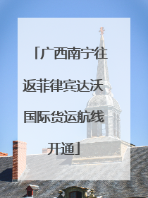 广西南宁往返菲律宾达沃国际货运航线开通